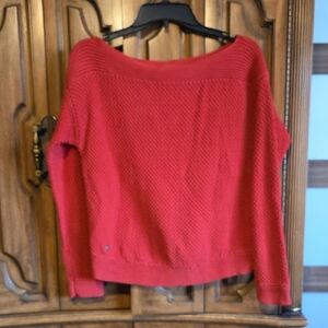 Ralph Lauren Off-the-Shoulder Red Sweater